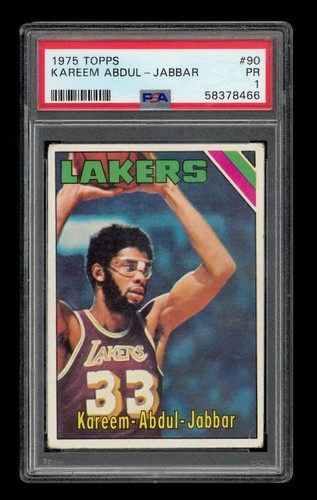 1975-76 Topps Set-Break # 90 Kareem Abdul-Jabbar PSA 1 PR