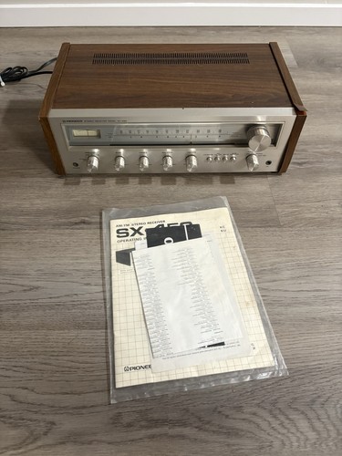 Pioneer SX-450 Stereo Receiver w/ Wood Case Model SX-450 MPN SX-450 Tested