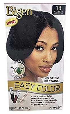 Bigen Easy Color Permanent Hair Dye #1b  Intense Black, 2.82 Oz