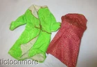 VINTAGE BARBIE DOLL MOD FASHION CLOTHES #1488 VELVET VENTURE DRESS & COAT TLC