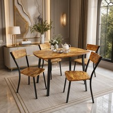 5-Piece Small Dining Table Set,Kitchen Table and Chair Set for 4,for Living Room