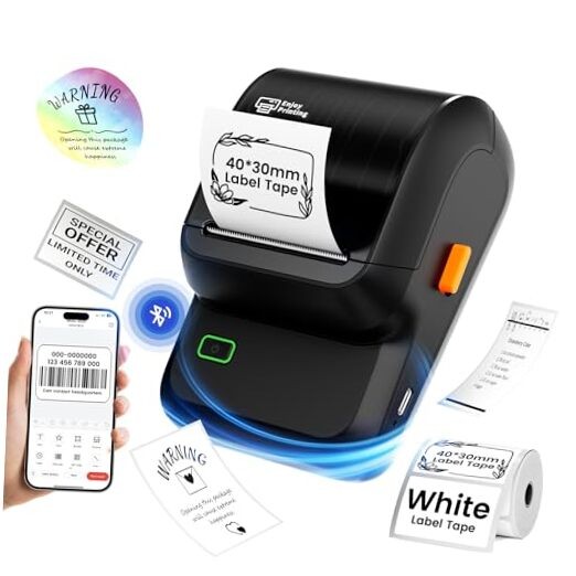 Bluetooth Thermal Label Maker Machine with 2 Inch Tapes