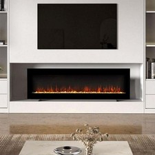 40in Electric Fireplace 9 Colour LED Flame Effect Heater With Remote Control