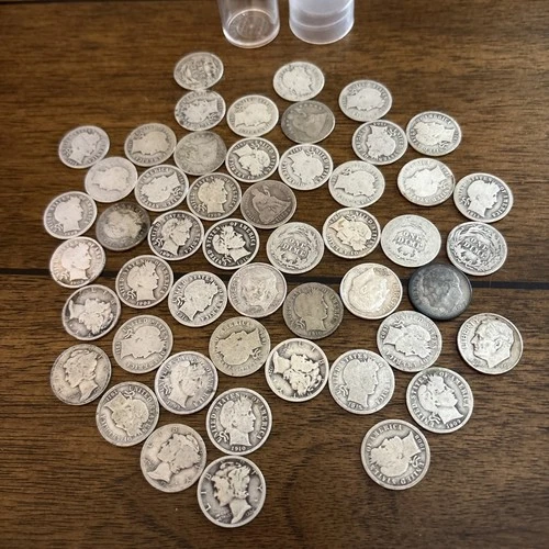 Silver Dimes Mostly Barber 1 Roll