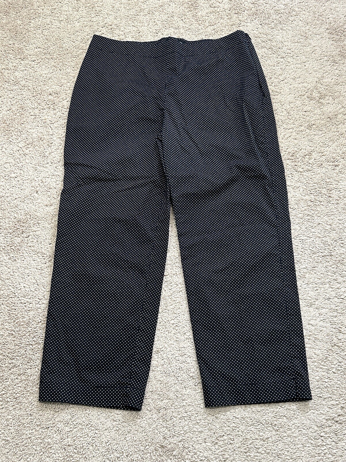 Talbots Womens Pants Size 12 Multicolor Polka Dot Classic Dressy Side Zip