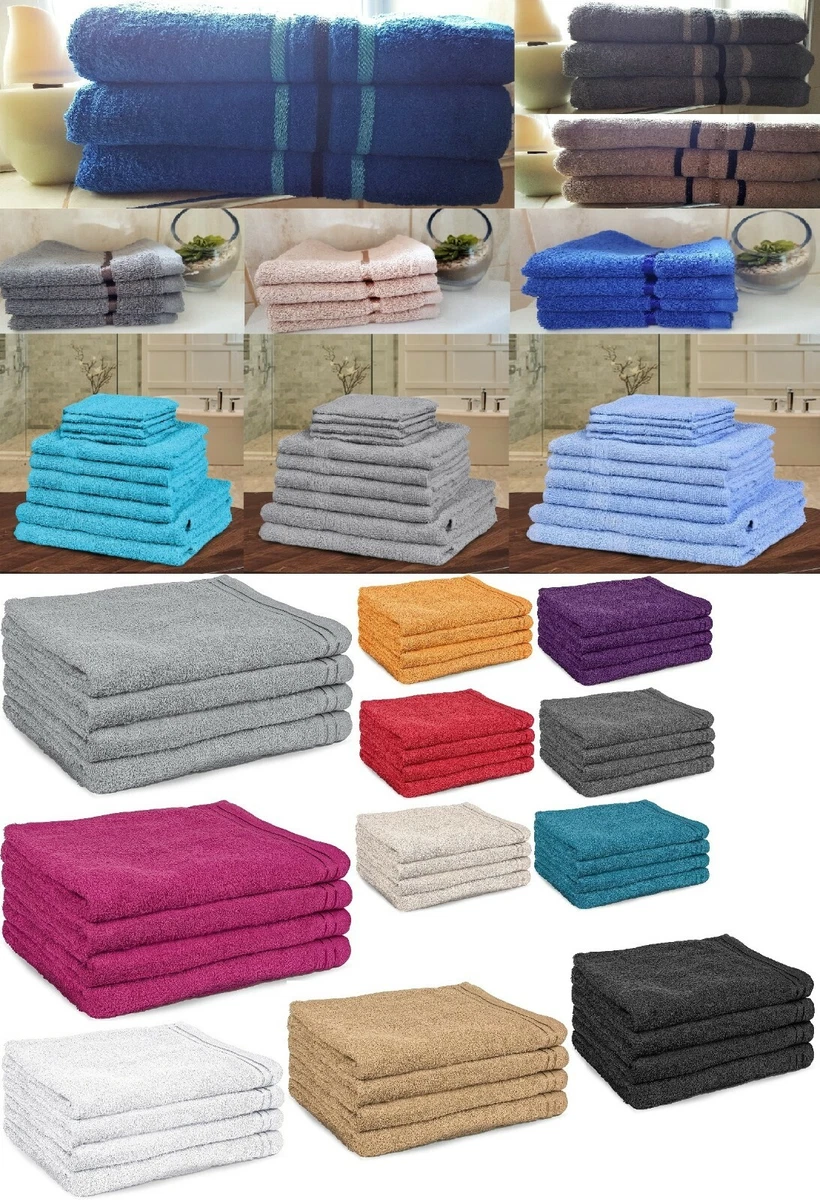 Solid Cotton Terry Extra Large Bath Sheet Towel Set of 2