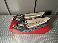 s.Oliver Shoes Flats Taupe Snake Womens UK 6.5 New