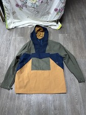 Timberland Ecoriginal Navy And Green Waterproof Anorak Jacket - Size 3xl