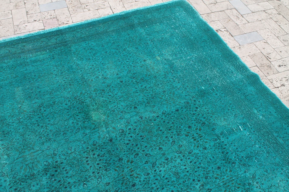 Alfombra Turca 77"x109" Tejida a Mano, Sobreteñida, Alfombra Anatolia, 196x278cm, Foto 3 de 4