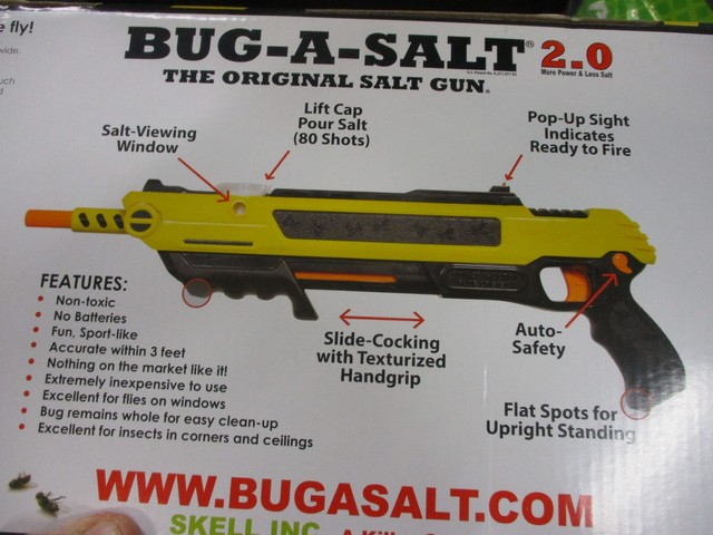 bug a salt 2 0 80 shot fly swatter pest control gun ebay