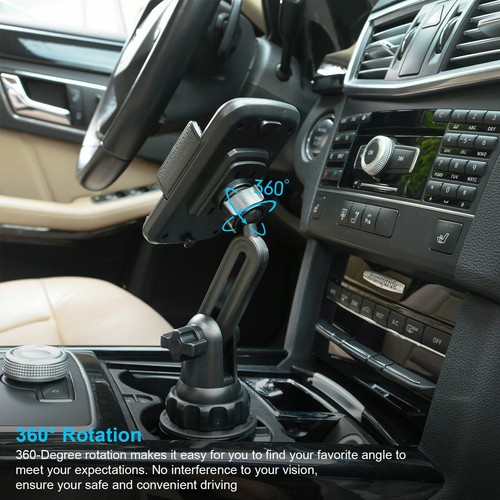 360° Adjustable Car Cup Holder Stand Cradle Mount For iPad Cell Phone Universal - Picture 5 of 15