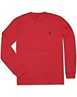 Ralph Lauren Kids Tshirt, Boys Crew Neck Long Sleeve tee Red