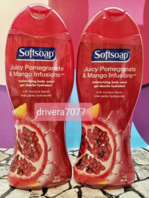 Softsoap Moisturizing Body Wash, Pomegranate and Mango - 18 fluid ounce (2 Pack)