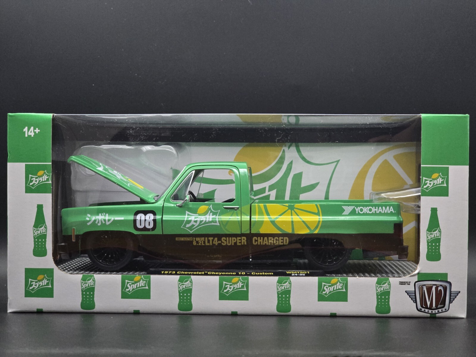 M2 Machines 1973 Chevrolet Cheyenne 10 Custom 1:24 Scale Sprite Yokohama NEW!!