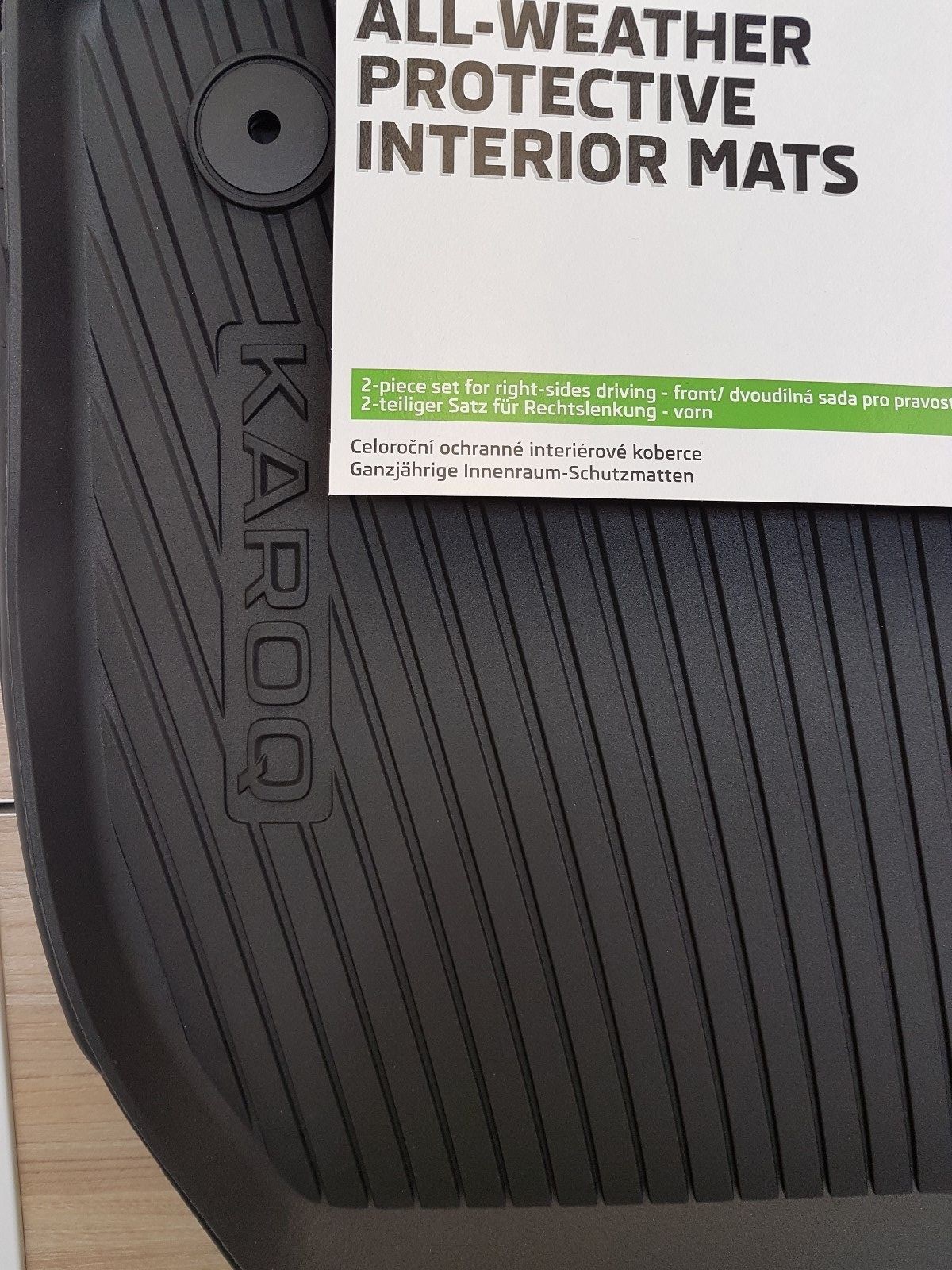 ŠKODA KAROQ FRONT RUBBER MATS ***BRAND NEW & GENUINE*** 57C061502 eBay