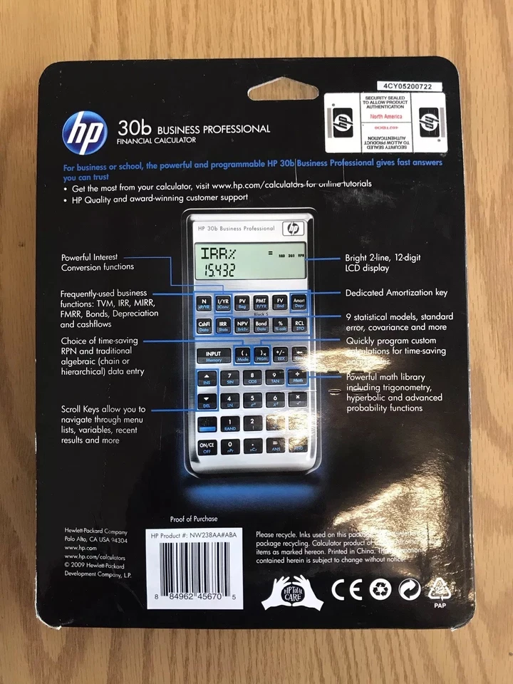 HP 30B Business Professional Financial Calculator - Image 2 of 2