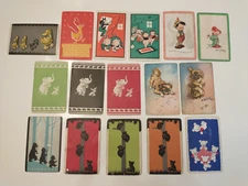 16 Vintage Single Swap Cards:Elephants, Bears, Elephant w/ Clown,4 Disney & More