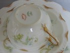 3 Pc. Haviland Limoges Cup Saucer 7.5" Plate Schleiger 910-2 Green Scrolls Gold — photo 6