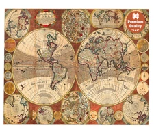 AMAZING PUZZLES 1000 Piece Jigsaw Puzzle 19x27in - Old World Map