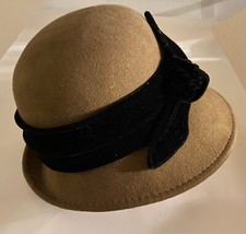 Chapeau cloche, femme, laine feutrée, taille unique, ajustable de 55 à 57 cm