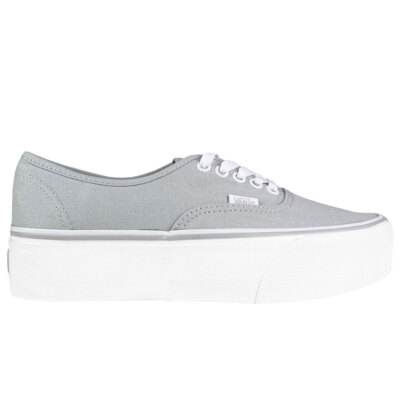 Vans Authentic Stackform Damen-Sneaker Low-Top Plateau-Schuhe Turnschuhe Grau