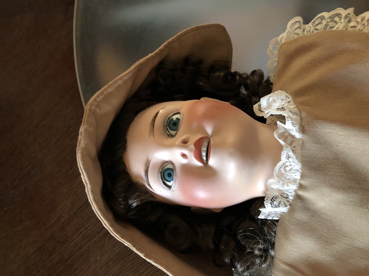 オープンマウス 青眼 陶器人形 西洋人形 フランス人形 アンティーク