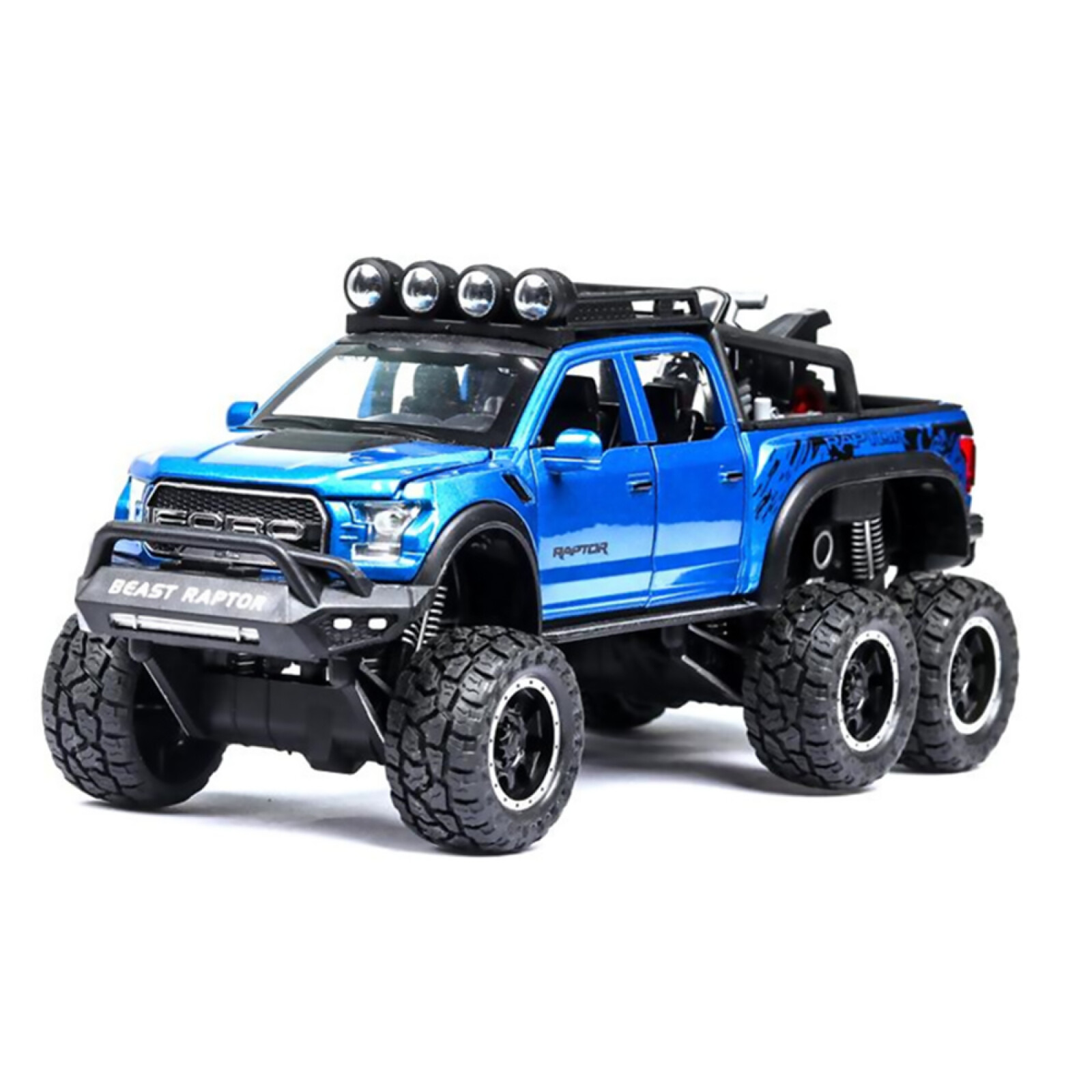 1/24 Pickup Truck Offroad Pull Back Vehicle Model Car For Ford Raptor F-150;;