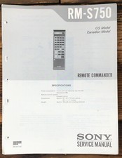 Sony RM-S750 Remote Control Service Manual Original 