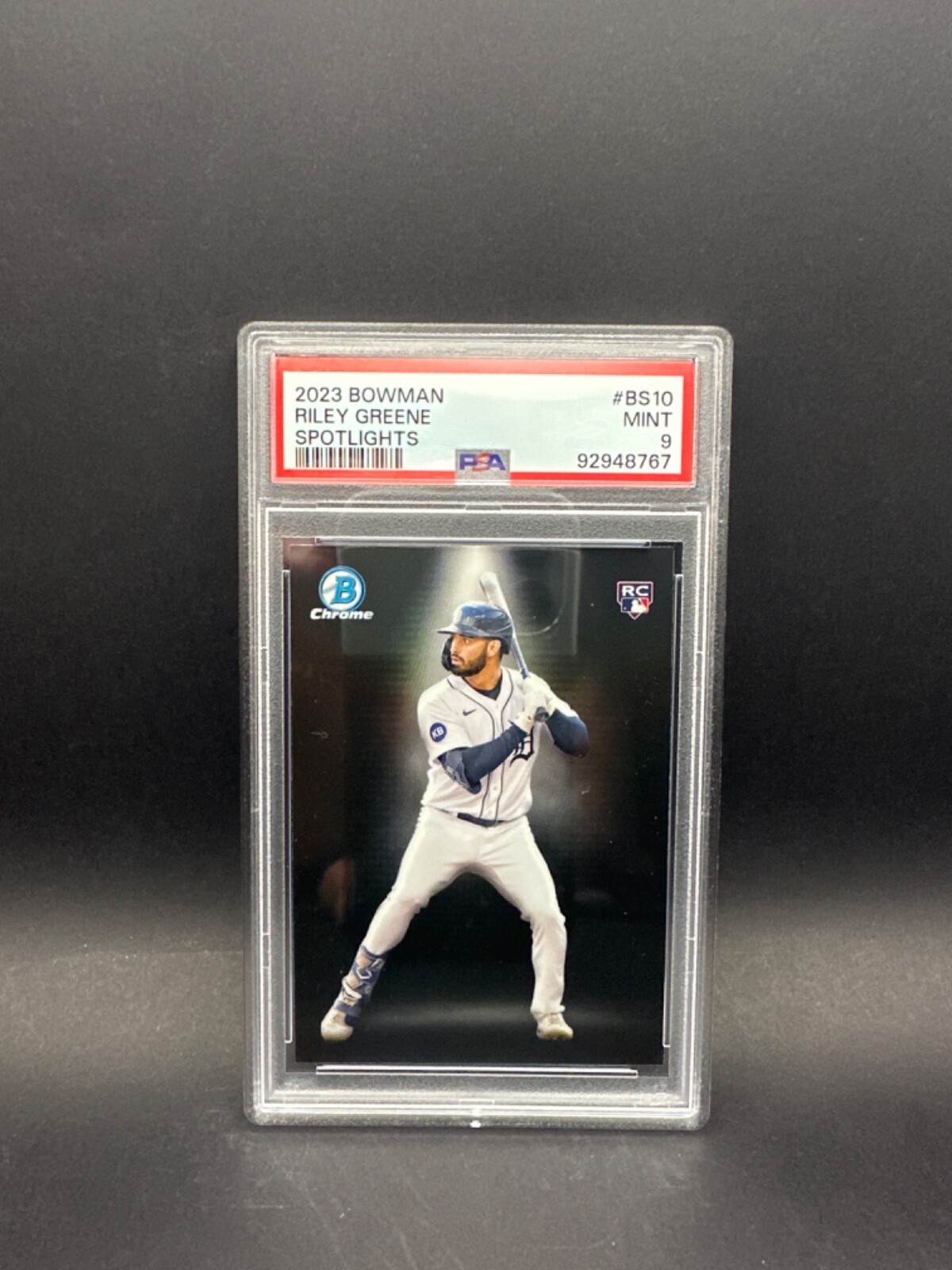 RILEY GREENE 2023 Bowman SPOTLIGHTS Rookie RC PSA 9 MINT