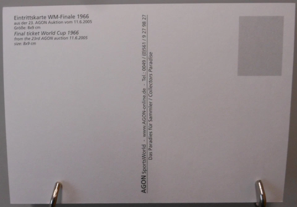 Fußball WM 1966 Postkarte Final Ticket History Memory England Deutschland FP369 - Bild 2 von 2