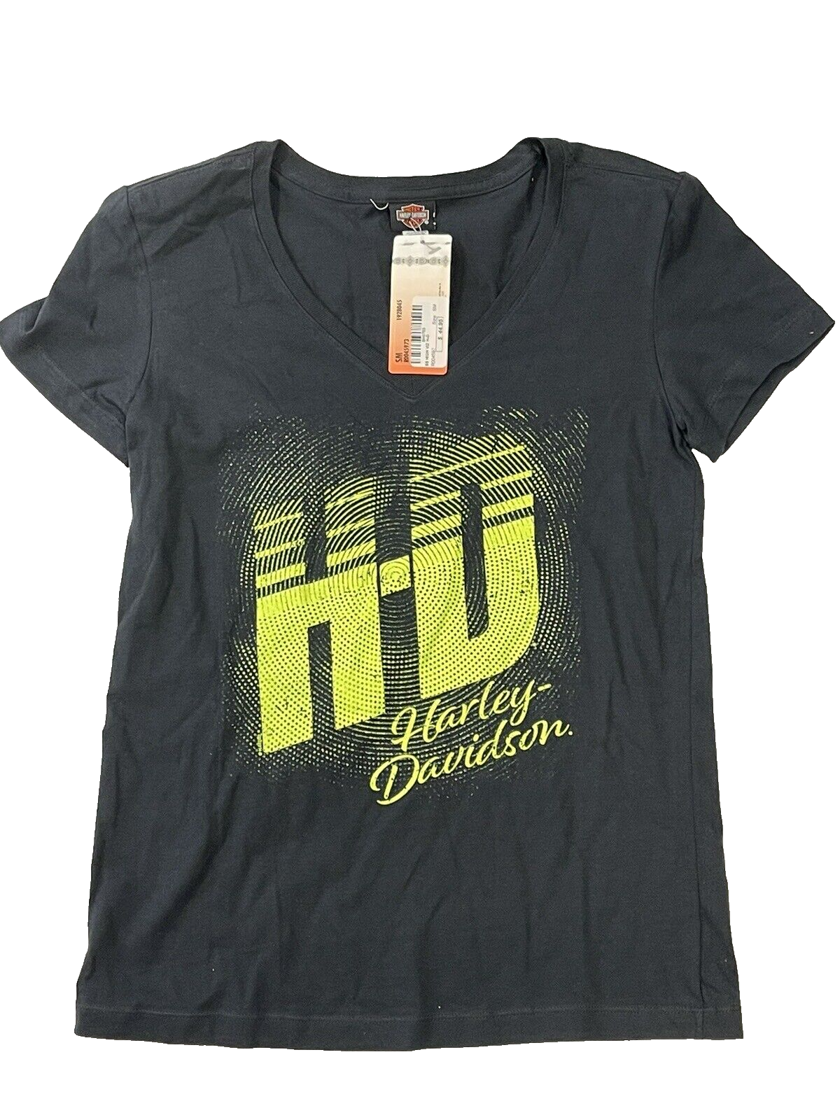 Harley-Davidson Women’s Black T-Shirt Size SM HD Yellow Logo NEW