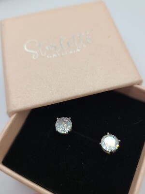 Starlette Brillant Rundschliff Ohrstecker mühelos elegant 1,25 Karat 7 mm