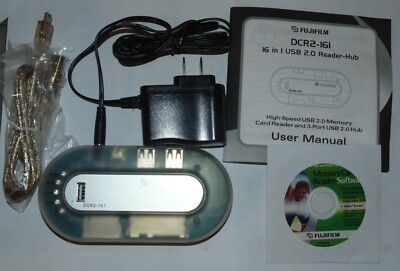 Fujifilm DCR2-161 USB 16:1 Memory Card Reader/Writer ISB 2.0 W/ 3 Port Hub
