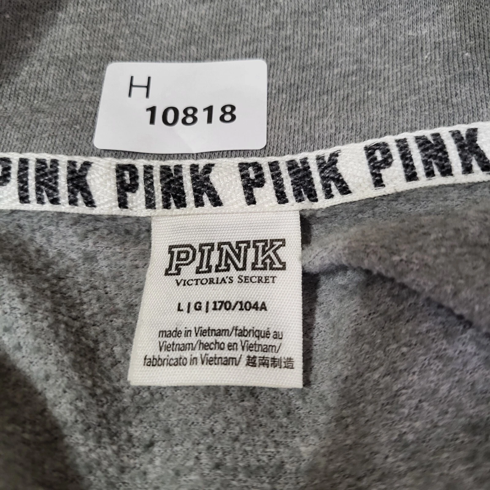 victoria-secret-vs crop 1/4 zip logo pullover sweatshirt
