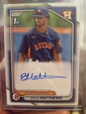 💥 Brice Matthews 2024 Bowman 1st RC Rookie AUTO 💥 Astros 💥