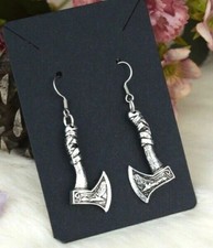 Celtic Axe Earrings Viking Pagan Norse Drop Ear rings