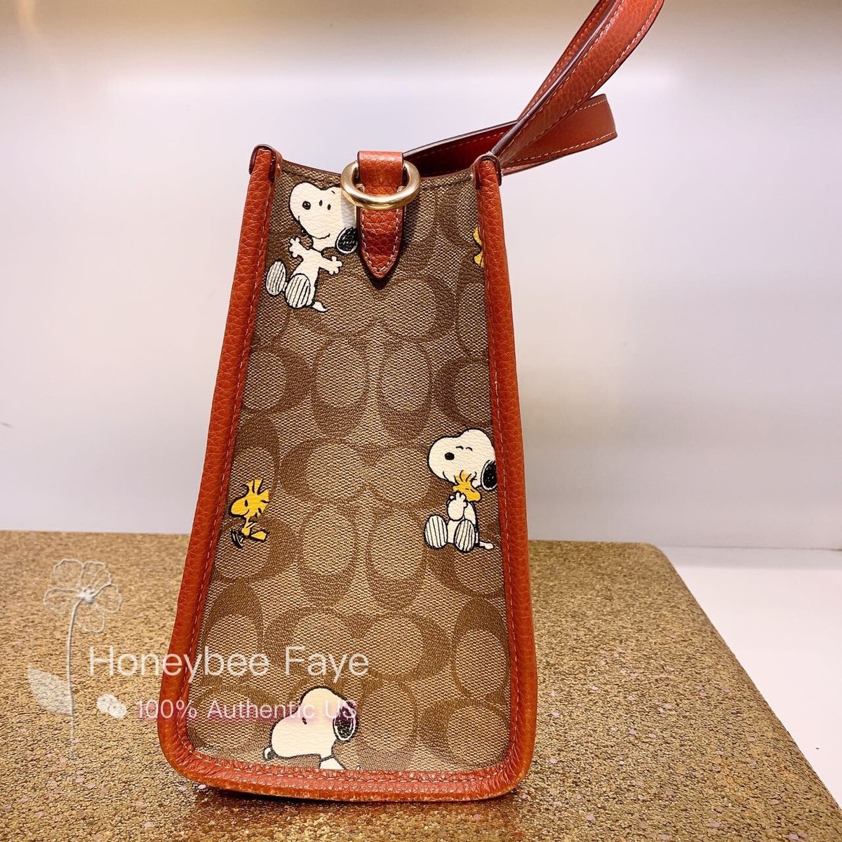 NWT Coach X Peanuts Dempsey Carryall tote With Snoopy print | eBay