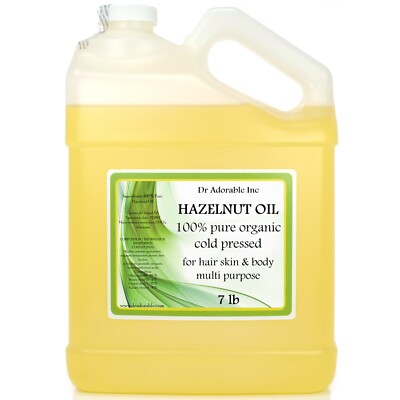 7 LB / 1 Gallon Premium Hazelnut Oil Pure Organic Cold Pressed Best Moisturizer