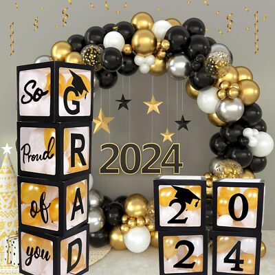 Class Of 2024 Graduation Paper Lanterns – Set Of 6 | Congrats Grad Decor For Parties & Celebrations
