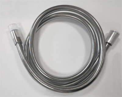 Brauseschlauch 150cm PVC , Duschschlauch, silber glänzend 1,5 m 2 mal 1/2 Zoll