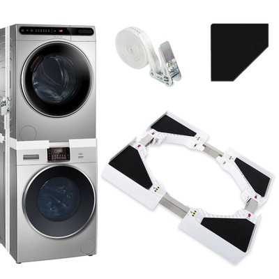 Universal Stapelset Waschtrockner, verstellbarer Stapelrahmen Kit Ratschenseile
