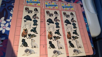 Vintage Stickers Dogs Lot Of 3 Packs OTC Taiwan