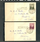 1952 Ireland FDC TWO Single Value Thomas Moore Glenageary Co Dublin