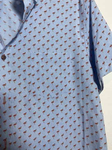 MENS SOVEREIGN CODES LA SHIRT XL FLAMINGO FUN BLUE BEACH - Picture 2 of 8