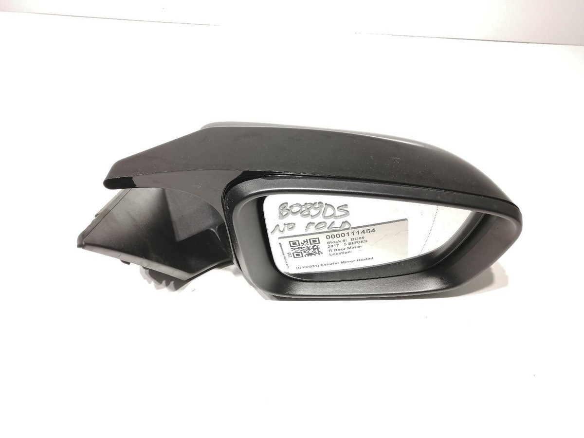 BMW 5 SERIES Door Mirror Drivers Side 2017 Diesel E1041404 SCHWARZ 