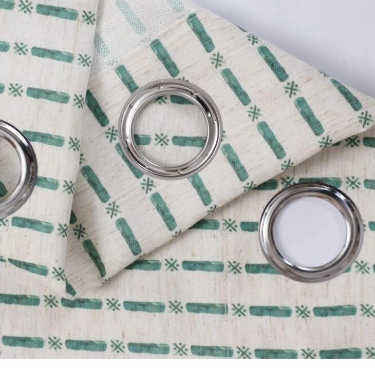 54x95 Farmhouse Taupe & Green Pleated Linen Blend Curtain Panels Pair x 2 - Image 4 of 4