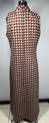 NWT Frances Valentine Size 4 Multicolor Plaid Wool Maxi Dress - Picture 9 of 10