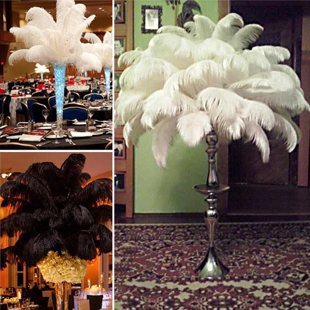 Lampu 10-Pack Black Ostrich Feathers 12-14 Inches - Natural Plumes For Wedding & Home Decor - View #13
