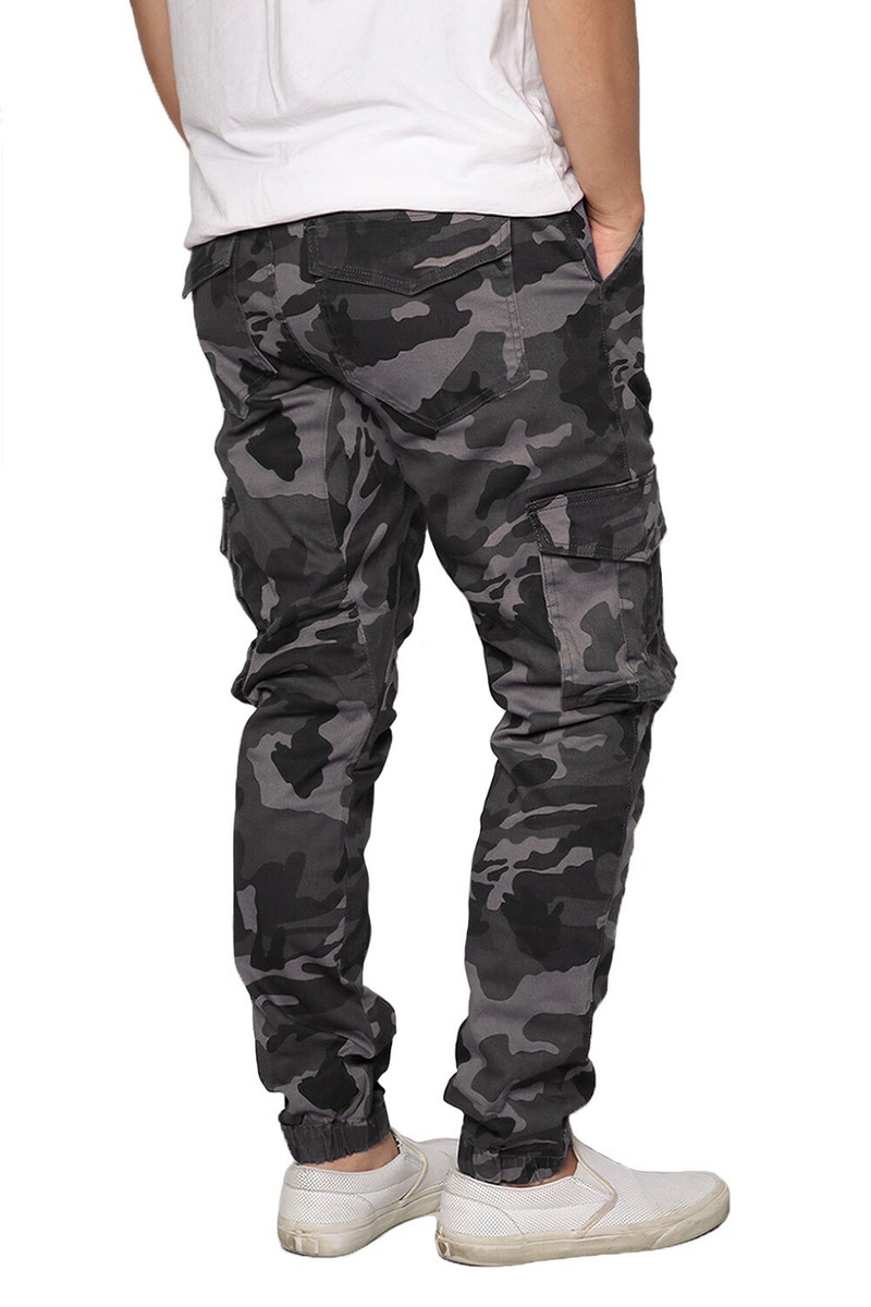 Men's Cargo Jogger Pants Stretch Twill Joggers Camo Pants S
