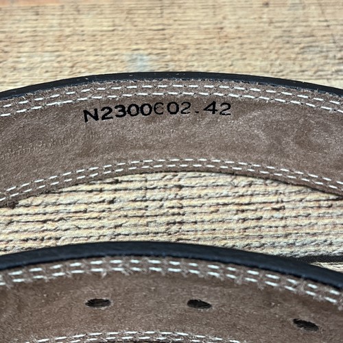 Nocona Western Mens Belt Leather "San Antonio" Made in USA Floral Conchos Brown - Picture 3 of 3